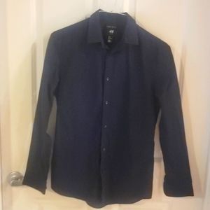 H&M Slim fit Navy blue shirt